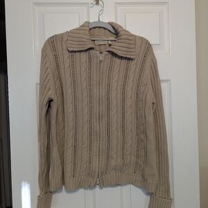 St. John's Bay Tan Cable Knit Cardigan